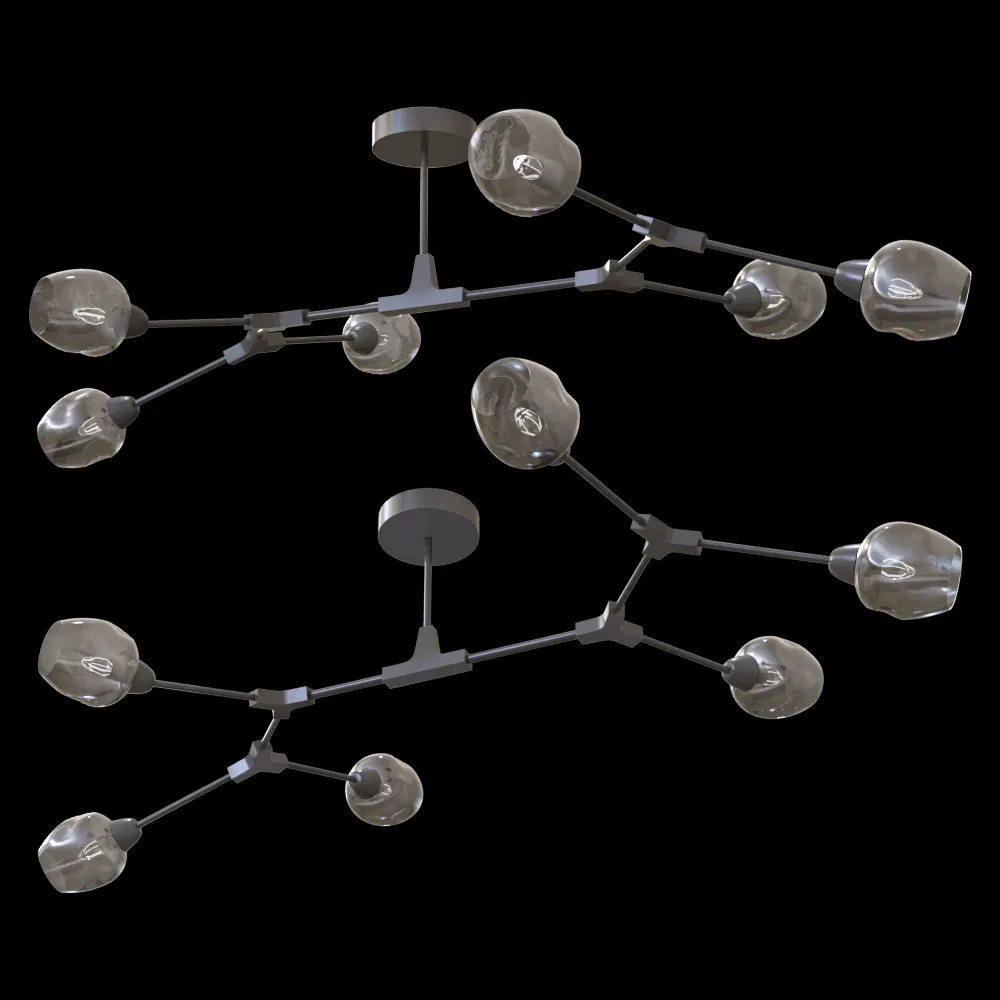 ZZOK – Chandelier Milosh 0589CL-8BK 3ds Max