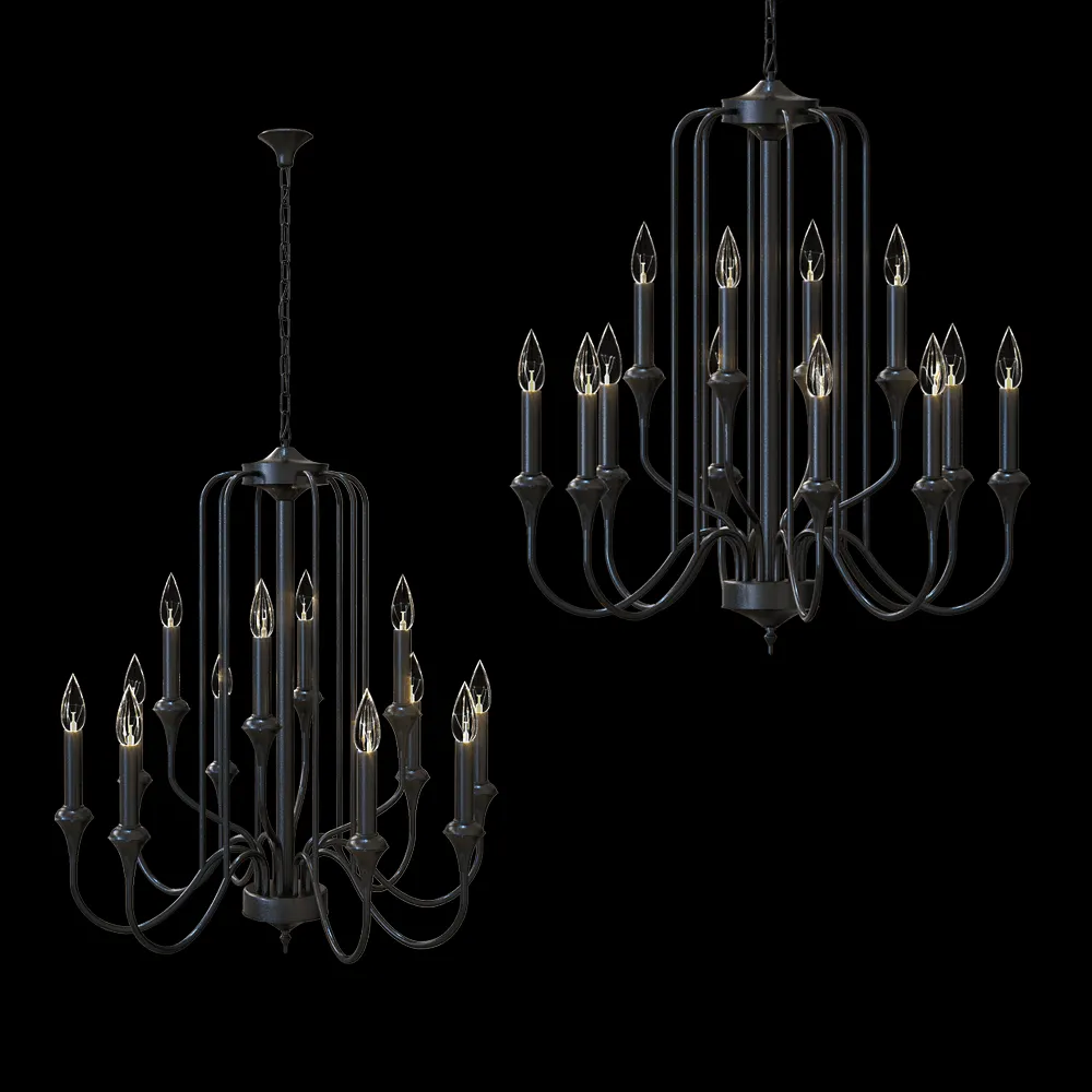 ZZOK – Chandelier Milosh tendence 0803CL-12BK 3ds Max